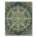 Emerald Lace Mandala Floral Medallion Rug
