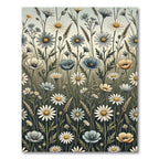 Wildflower Meadow with Cream Daisy Blooms Rug
