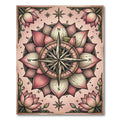 Blush Pink Lotus Compass Floral Medallion Rug