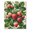 Botanical Crimson Strawberry Garden Harvest Rug