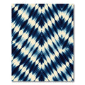 Indigo Chevron Shibori Organic Abstract Rug