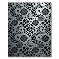 Black Moon Rose Leopard Print Rug