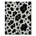 Black White Spotted Fauvism Floral Rug