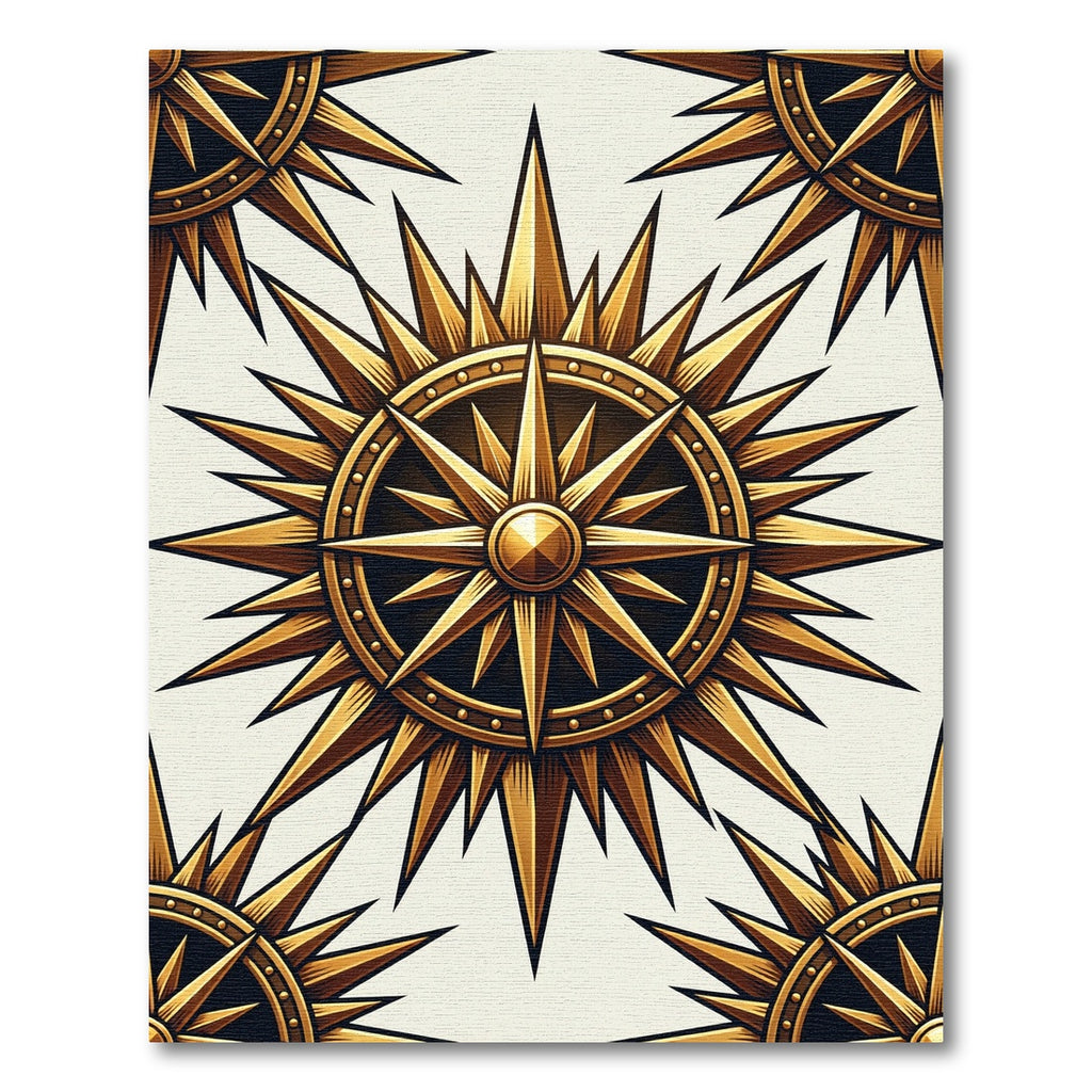 Golden Compass Starburst Repeat Rug