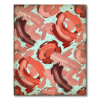 Painterly Coral Swirls AbstractRug Rug
