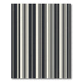 Modern Monochromatic Black and White Vertical Striped Decor Rug