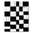 Monochromatic Geometric Checkered Abstract Rug