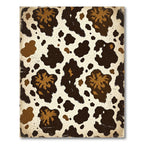 Rustic Brown Cowhide Abstract Animal Spot Rug