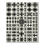Black and White Geometric Cross Collage Rug