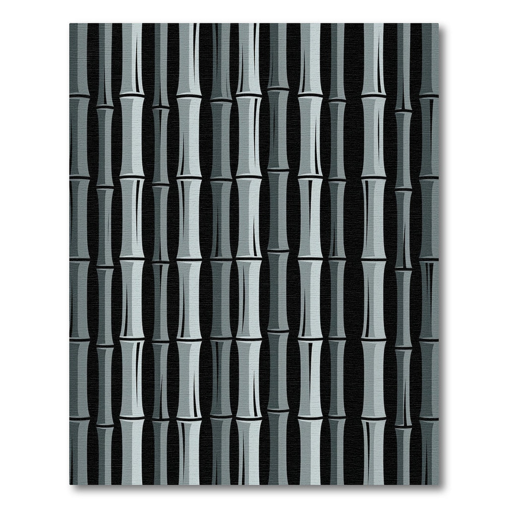 Gray Bamboo Stalks Vertical Stacked Rug