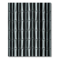 Gray Bamboo Stalks Vertical Stacked Rug
