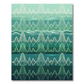Teal Ocean Wave Sound Abstract Rug