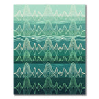 Teal Ocean Wave Sound Abstract Rug