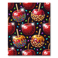 Festive Glazed Candy Apple Confetti Art Rug
