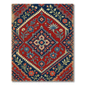 Crimson Navy Floral Garden Medallion Rug
