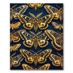 Golden Moth Symmetry Midnight Navy Rug