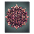 Ornate Blush Rose Floral Medallion Rug