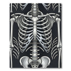 Gothic Anatomical Skeleton Ribcage Art Rug