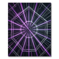 Neon Purple Geometric Cyber Tunnel Rug