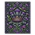 Royal Purple Crown Thistle Botanical Rug