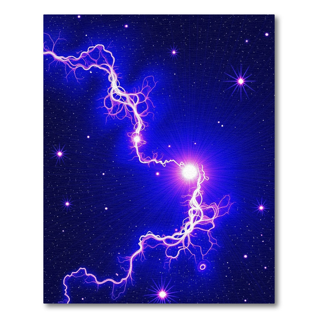 Cosmic Electric Starburst Lightning Rug