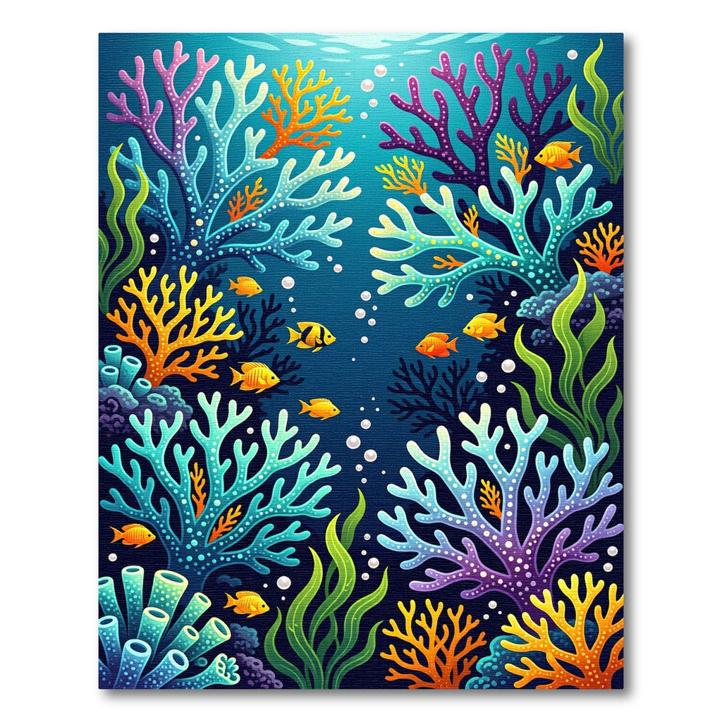 Vibrant Coral Reef Fish Assemblage Rug