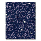 Navy Pink Script Star Repeating Layout Rug