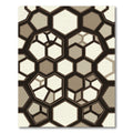 Geometric Hexagonal Honeycomb Perspective Rug