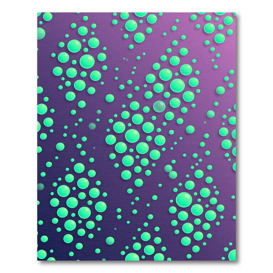 Aqua Dots on Purple Gradient Rug