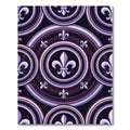 Royal Purple Fleur-de-lis Circular Medallion Rug