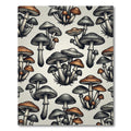 Whimsical Forest Mushroom Fungi Earth Tones Rug