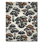 Whimsical Forest Mushroom Fungi Earth Tones Rug