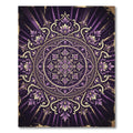 Royal Purple Ornate Floral Medallion Rug