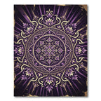 Royal Purple Ornate Floral Medallion Rug
