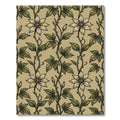 Vintage Sage Clematis Vine Botanical Rug