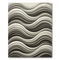 Modern Sculptural Monochrome Flowing Wave Rug