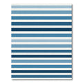 Coastal Blue Horizontal Striped Rug