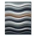 Modern Abstract Silver and Earth Tone Wave Rug