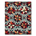 Rich Poinsettia Holly Nordic Stripe Rug