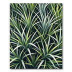 Lush Green Tropical Foliage Blade Rug