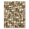 Earthy Woven Basket Weave Texture Rug
