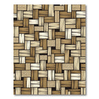 Earthy Woven Basket Weave Texture Rug