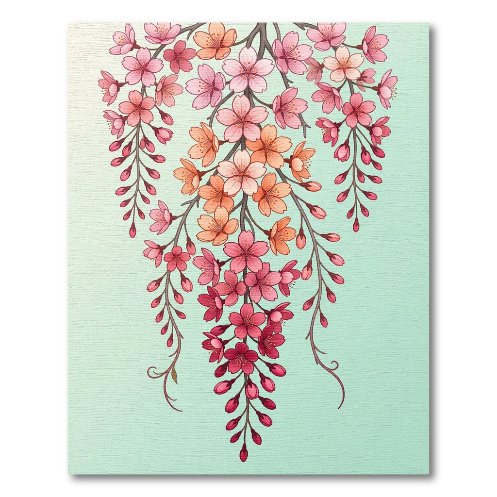 Pink Orange Blossom Branch Drape Rug