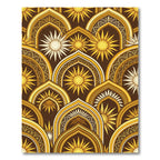 Golden Sun Arch Geometric Earthy Tone Rug