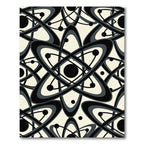 Atomic Starburst Black Gray Rug