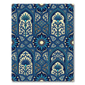 Deep Blue Intricate Floral Arch Rug