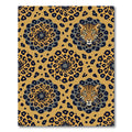 Bold Leopard Head Swirl Medallion Rug
