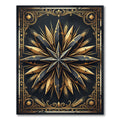 Golden Celestial Star Black Wheat Rug