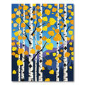 Golden Aspen Forest Landscape Art Rug