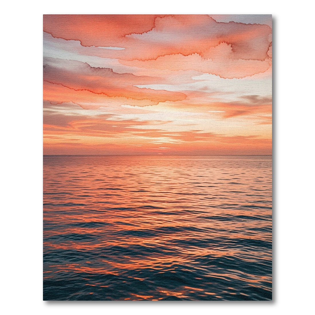 Ethereal Sunset Gradient Abstract Seascape Rug